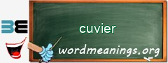 WordMeaning blackboard for cuvier